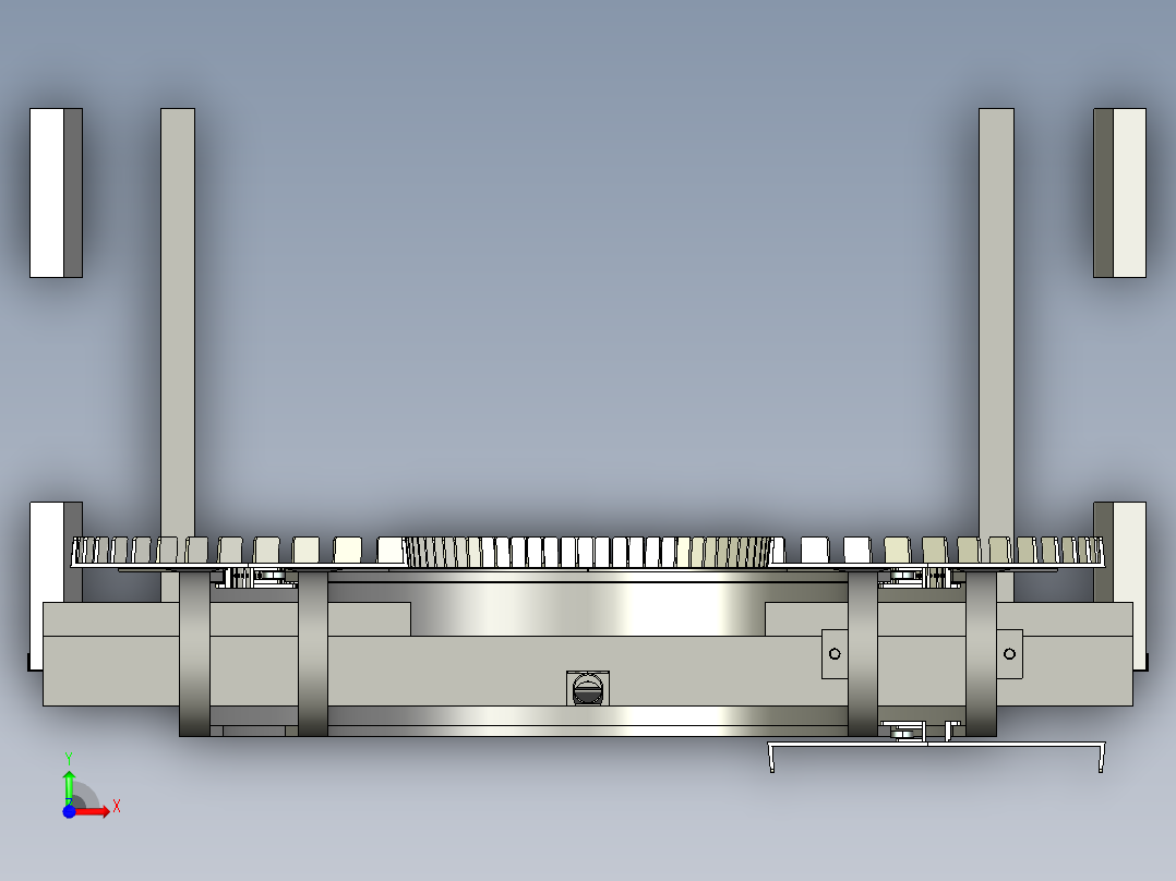 U型平面冷冻机（creo7+cad）前视图