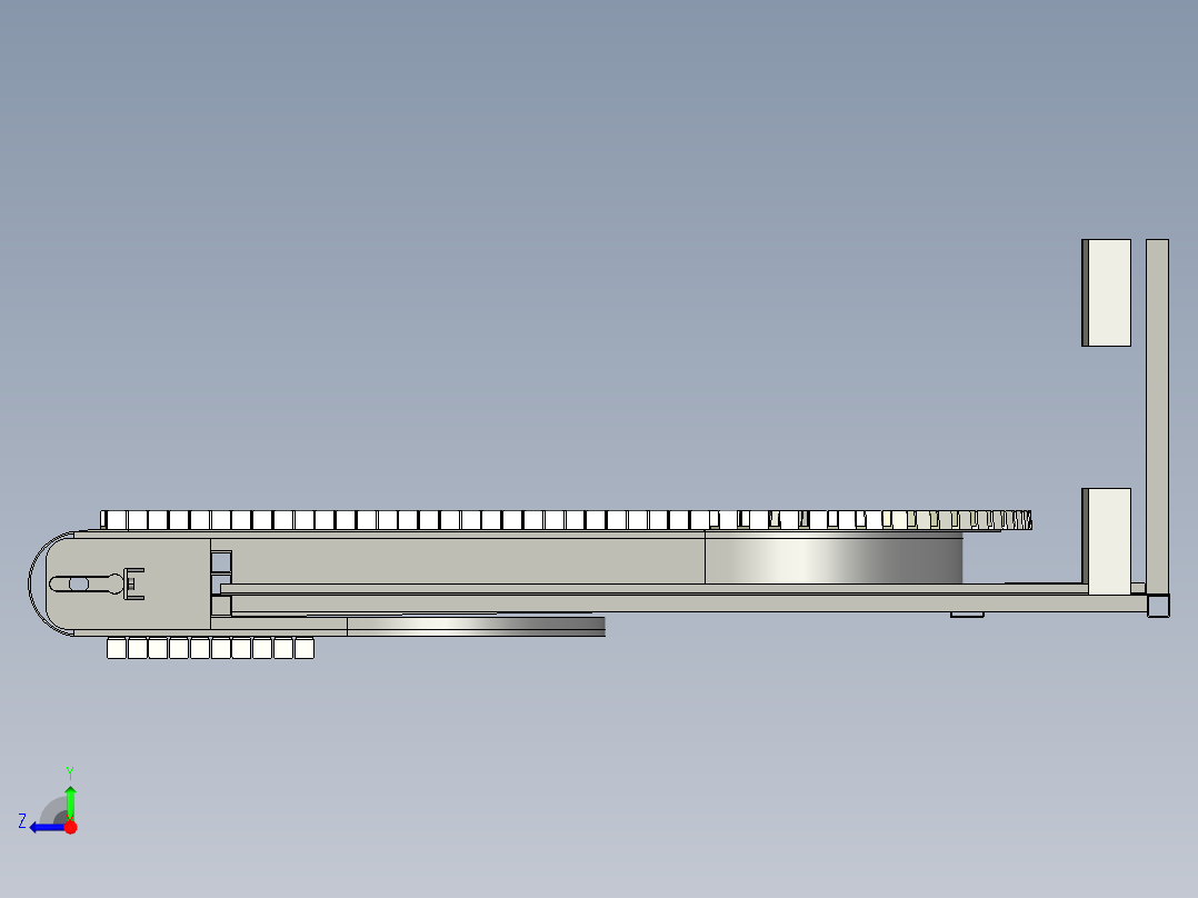 U型平面冷冻机（creo7+cad）右视图