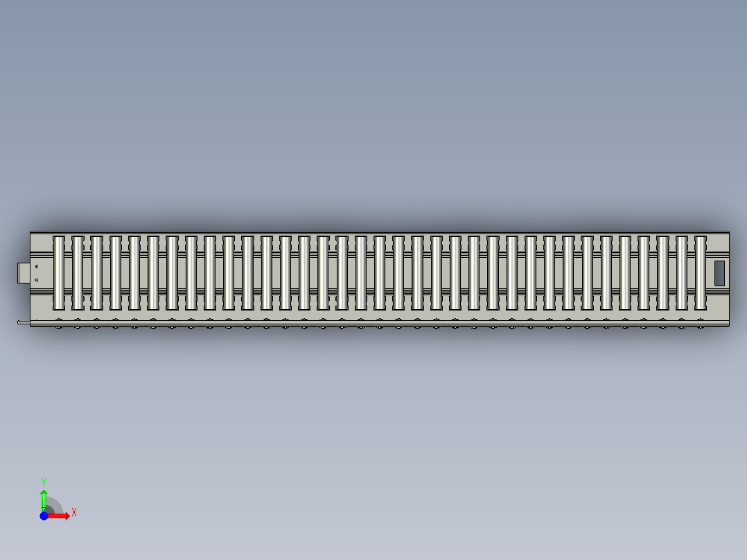 THK板式滚柱链3D模型IGS格式前视图