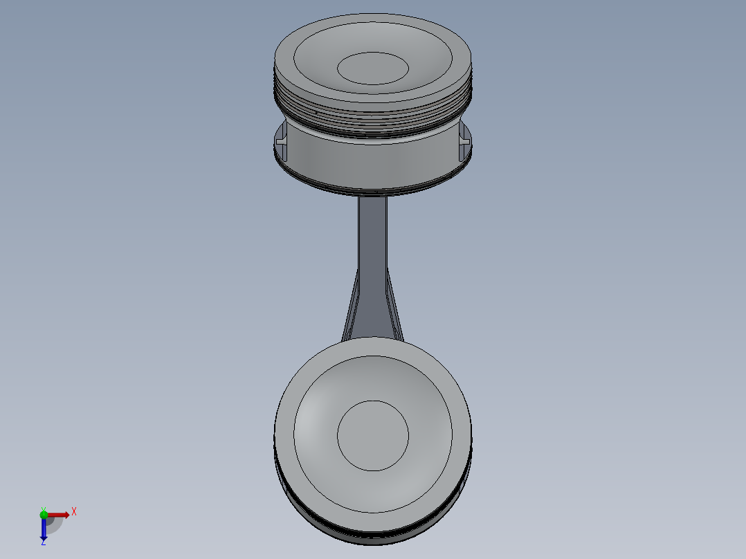 梅林发动机连杆和活塞俯视图