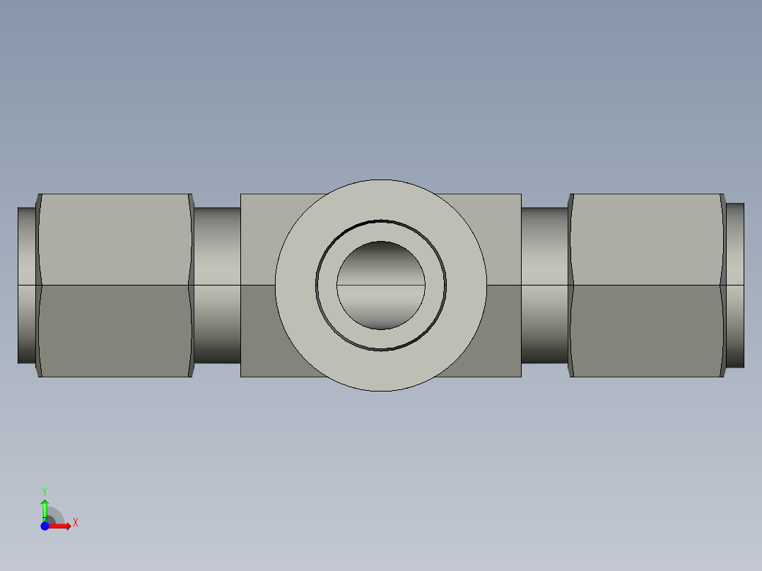 卡套式工业通用硬管接头8_obu-s前视图