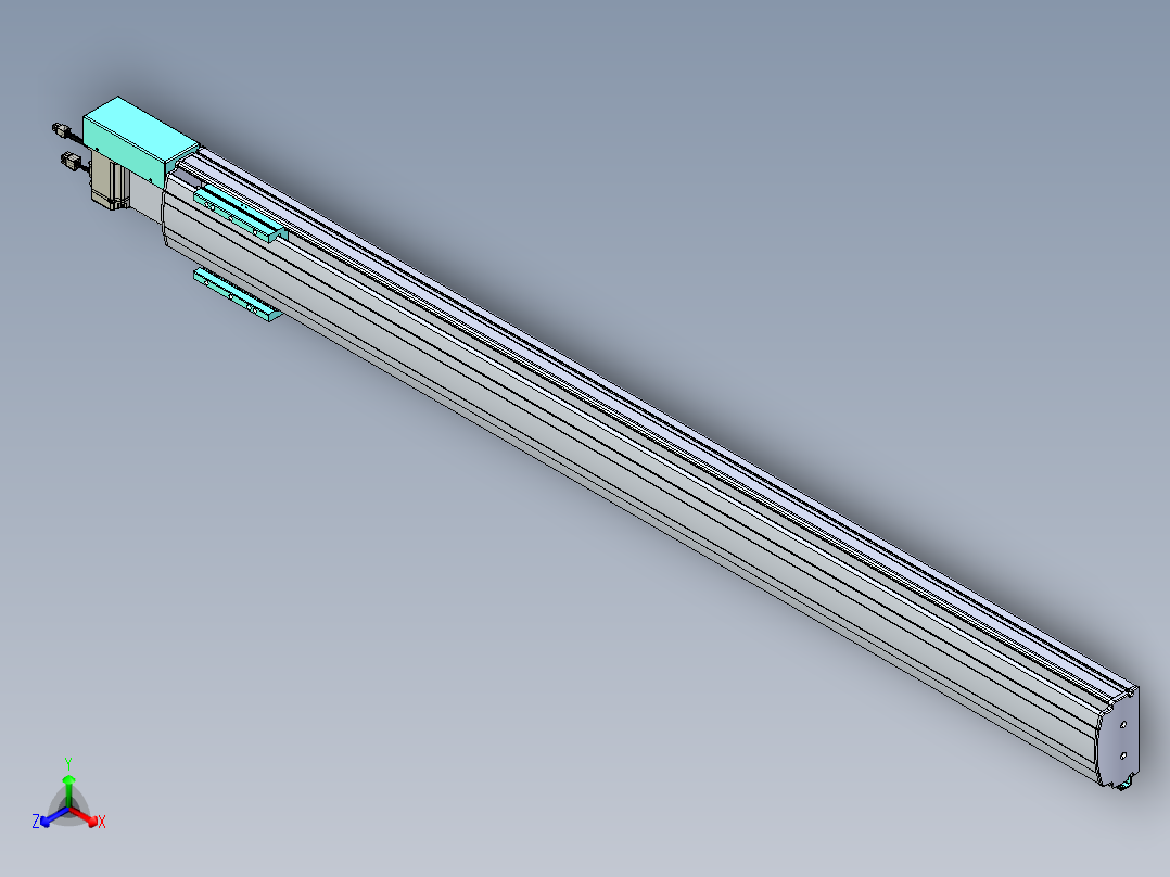 威洛博VBF同步带传动一般环境VBF14-L45-S1450-BR-ZP40-C3正等轴测图