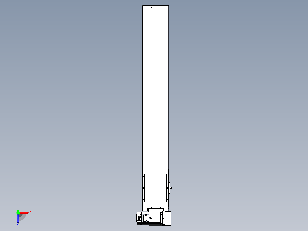同步带全封闭直线模组TPA-HCB-120D-90-L700-RU-C-P40-N3俯视图