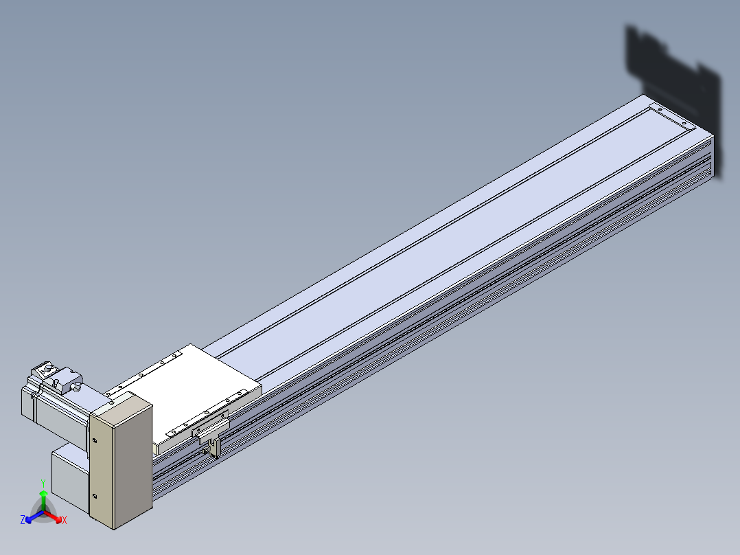 同步带全封闭直线模组TPA-HCB-120D-90-L700-RU-C-P40-N3正等轴测图