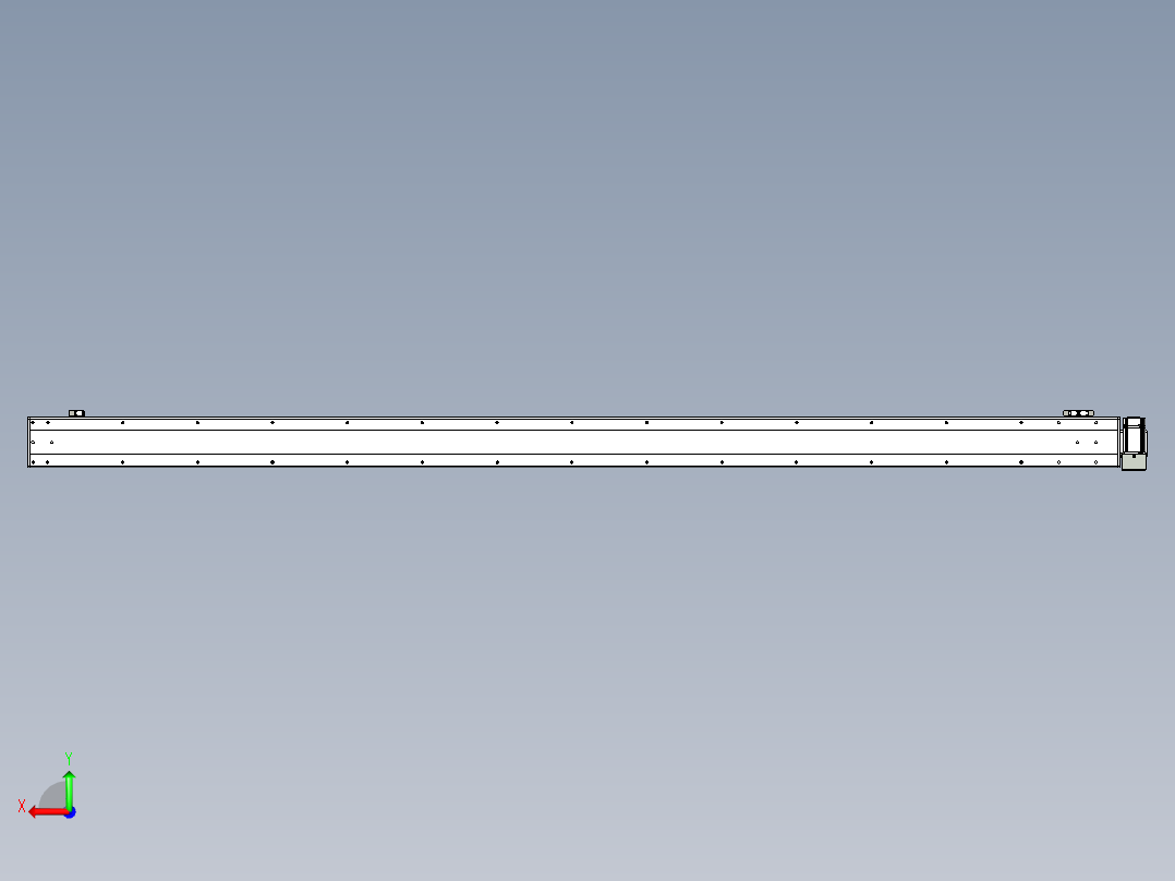 同步带滑台-半封闭B13H-L45-S2650-LD-P40-D3后视图