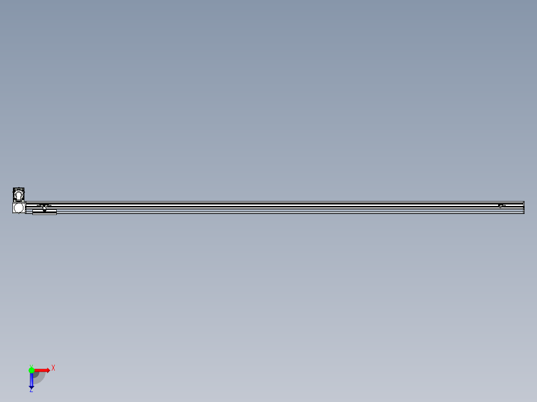 同步带滑台-半封闭B13H-L45-S2650-LD-P40-D3俯视图