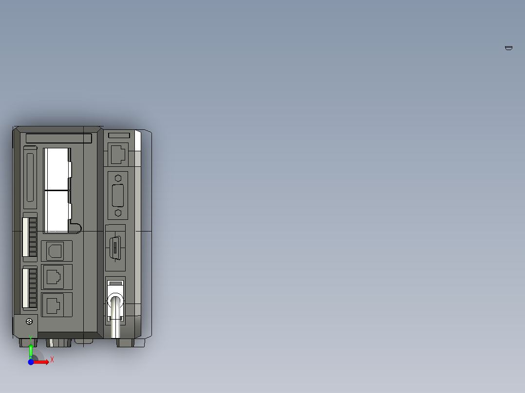 基恩士XG-7000_7500_7700_kc图纸模型前视图
