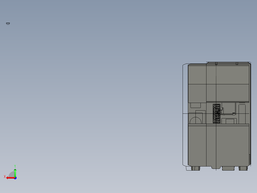 基恩士XG-7000_7500_7700_kc图纸模型后视图