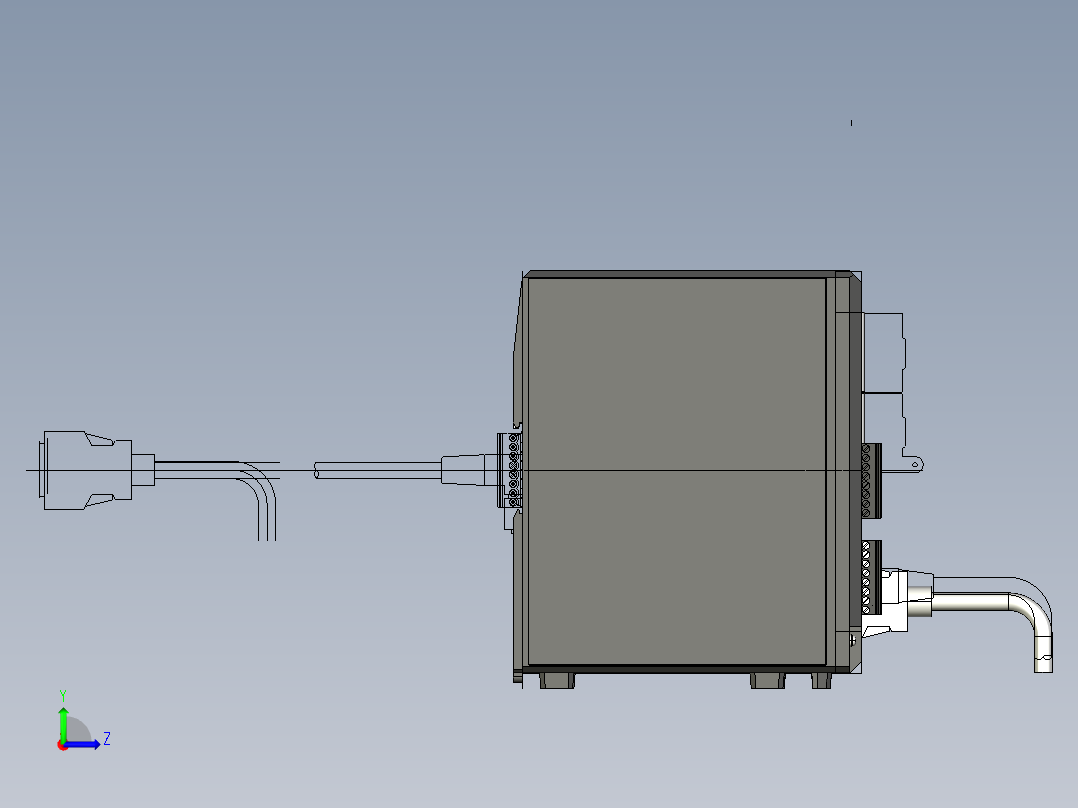 基恩士XG-7000_7500_7700_kc图纸模型左视图