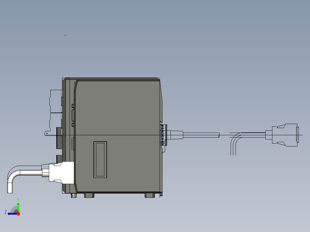 基恩士XG-7000_7500_7700_kc图纸模型右视图
