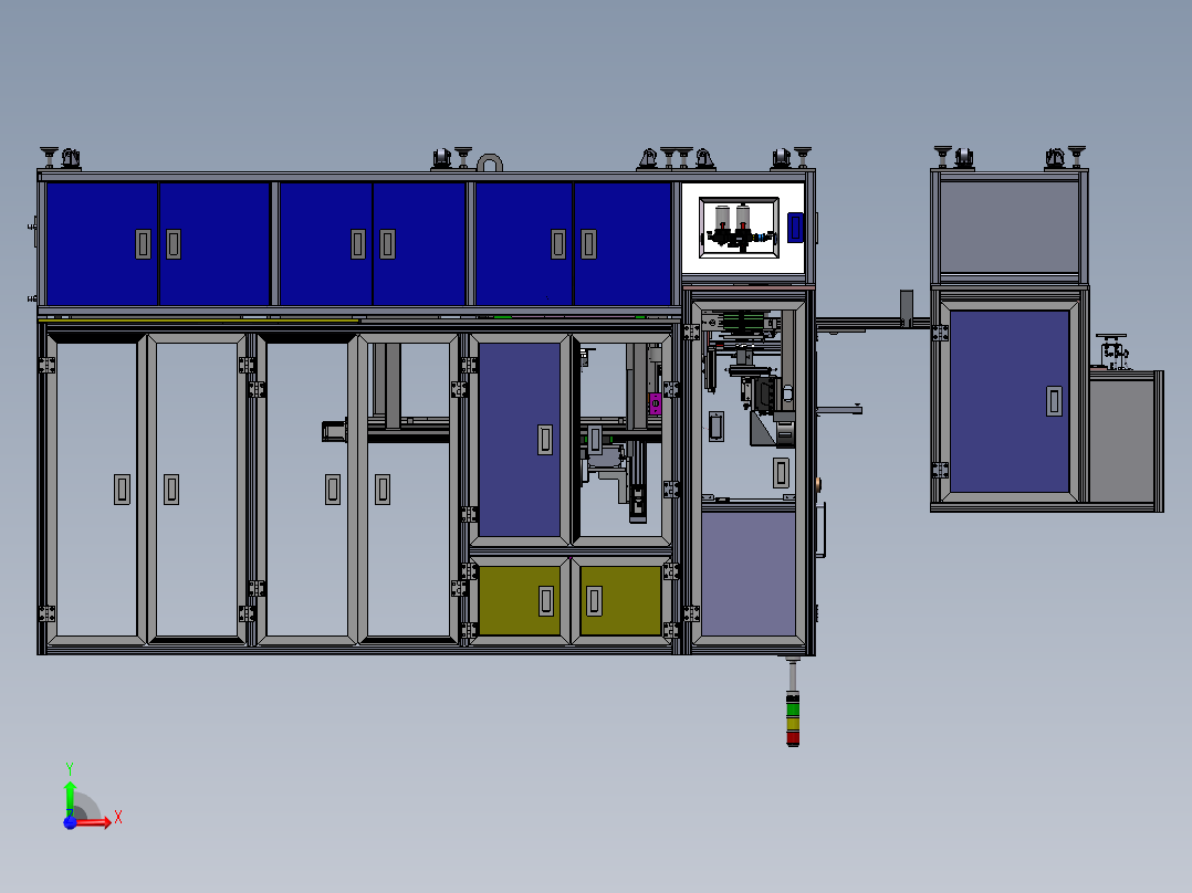 软包锂电池自动上料设备sw18可编辑前视图