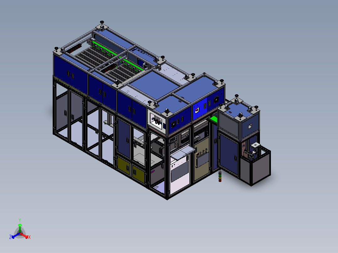 软包锂电池自动上料设备sw18可编辑正等轴测图
