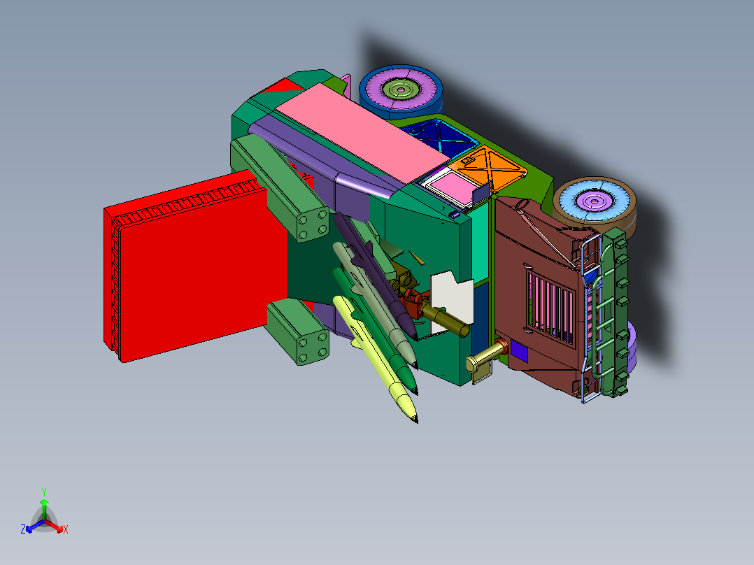 战场万金油多功能悍马车正等轴测图