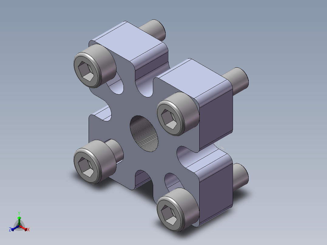 铝型材及其附件5.32.40.4040正等轴测图