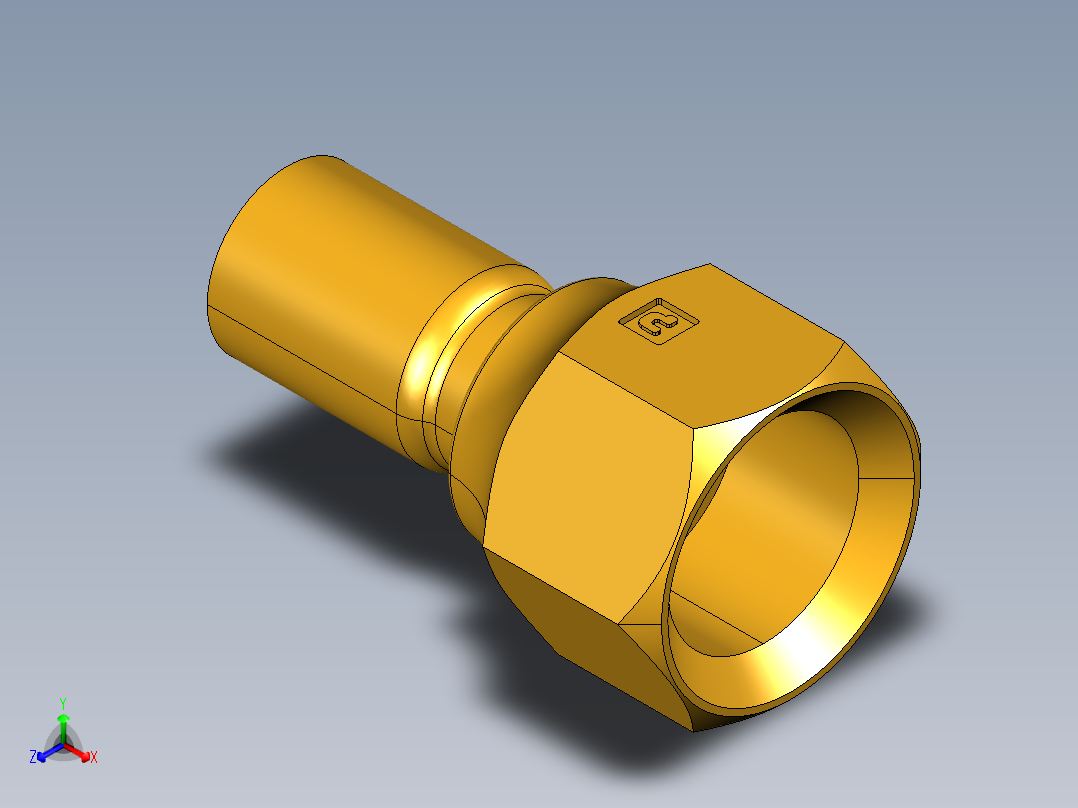 扩口式工业通用硬管接头Flare Adapter US5-8正等轴测图