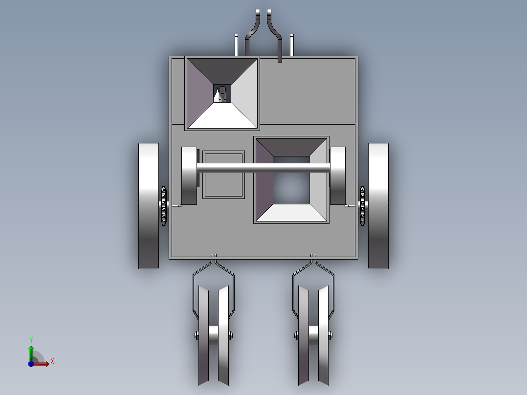 马铃薯播种机设计-土豆种植机设计（含三维SW+CAD图纸+说明）前视图