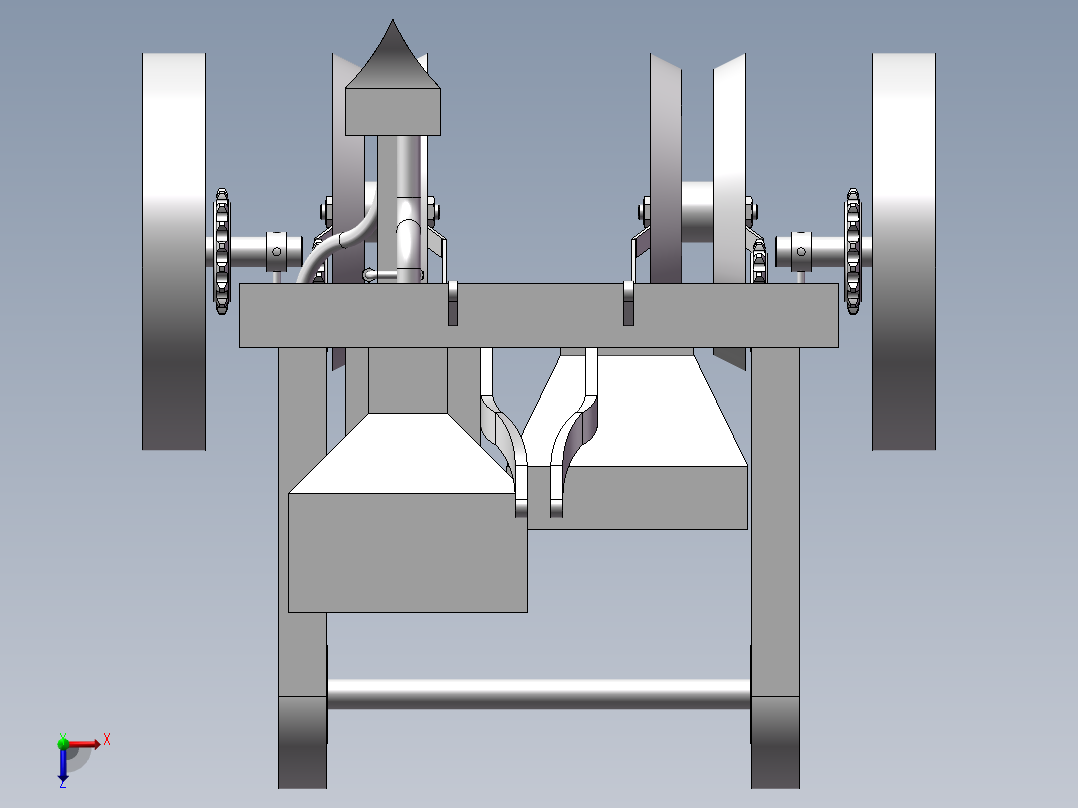 马铃薯播种机设计-土豆种植机设计（含三维SW+CAD图纸+说明）俯视图