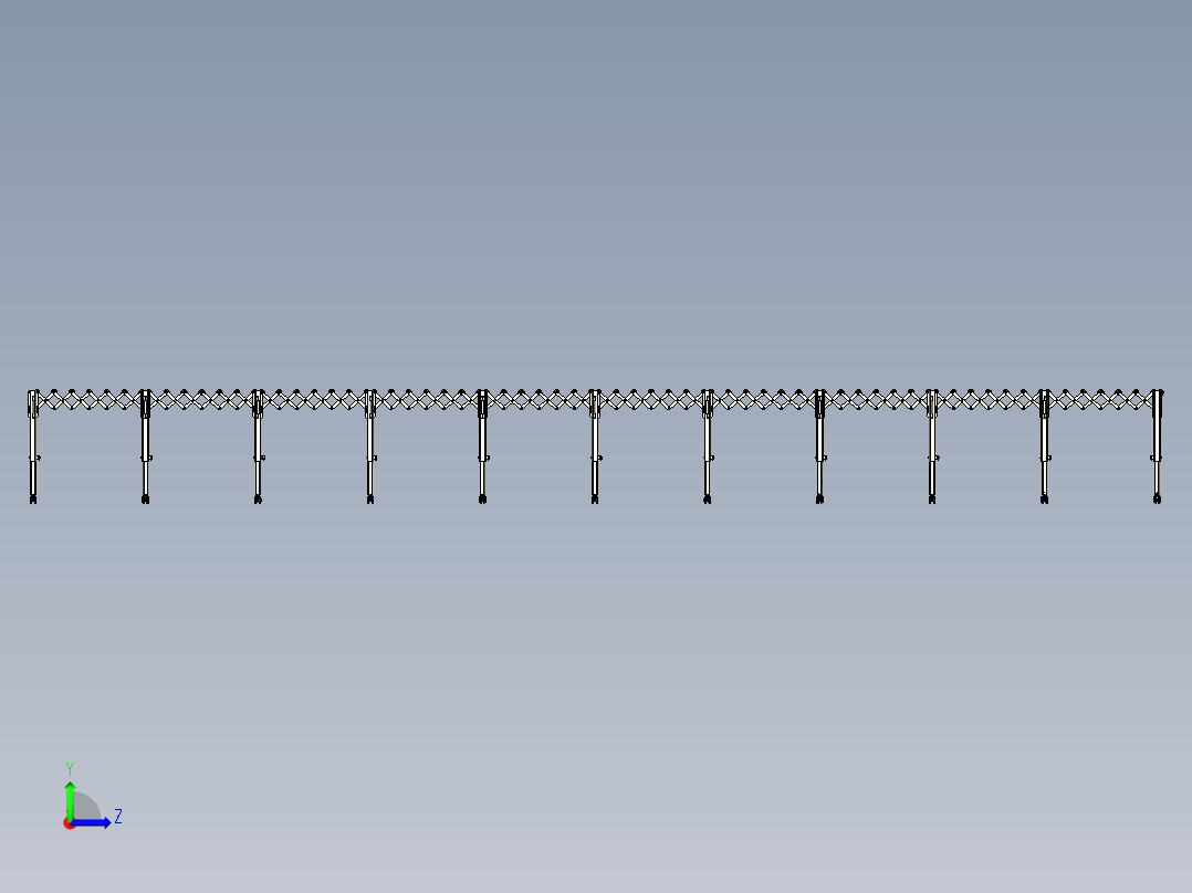 柔性滚筒输送机flexible-roller-conveyor-2-igs cgr stp左视图