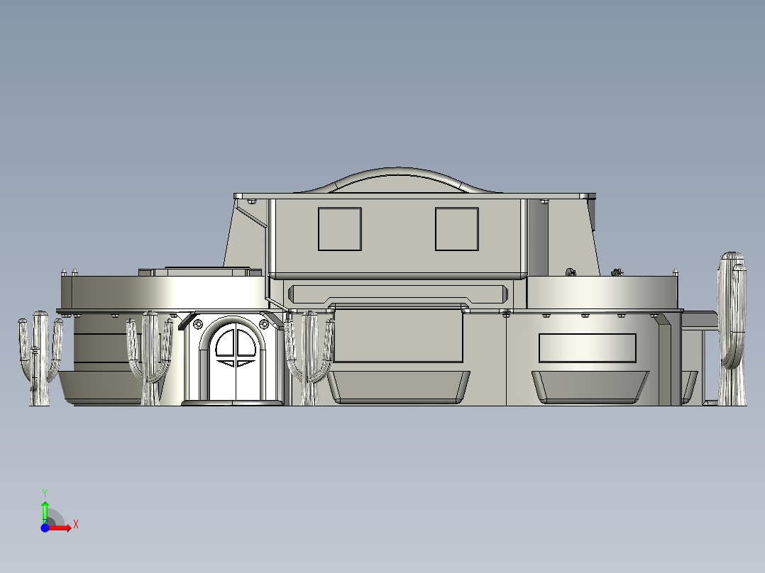 沙漠绿洲前视图