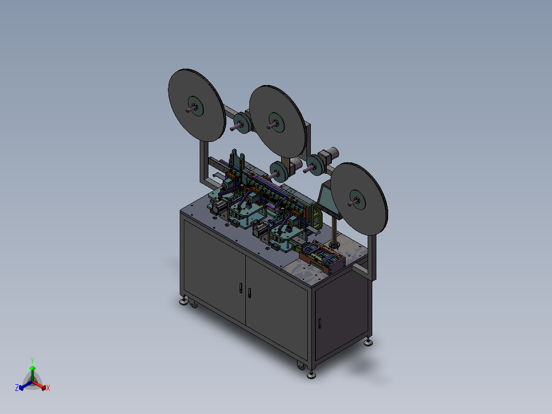 连接器插PIN折料机正等轴测图