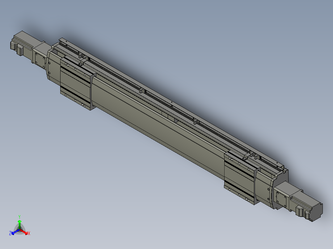 威洛博双电机滑台-VF14D2-S250-BC-P40-C6正等轴测图