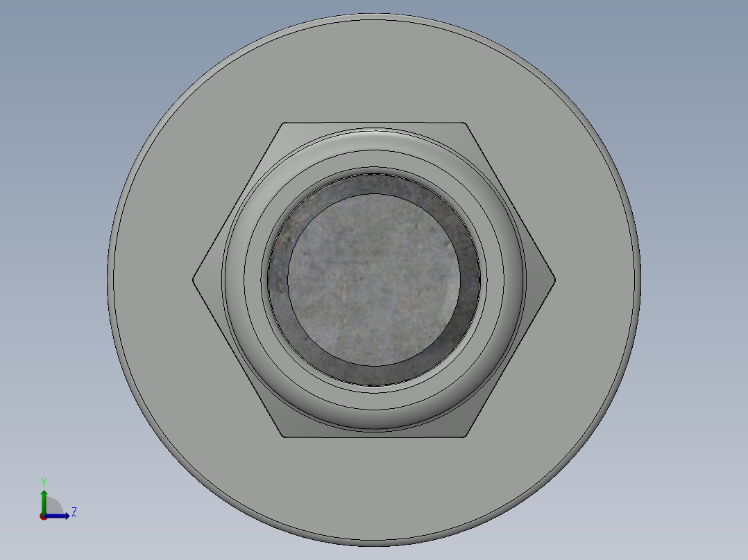 紧固件-1.0000 All-Thread左视图