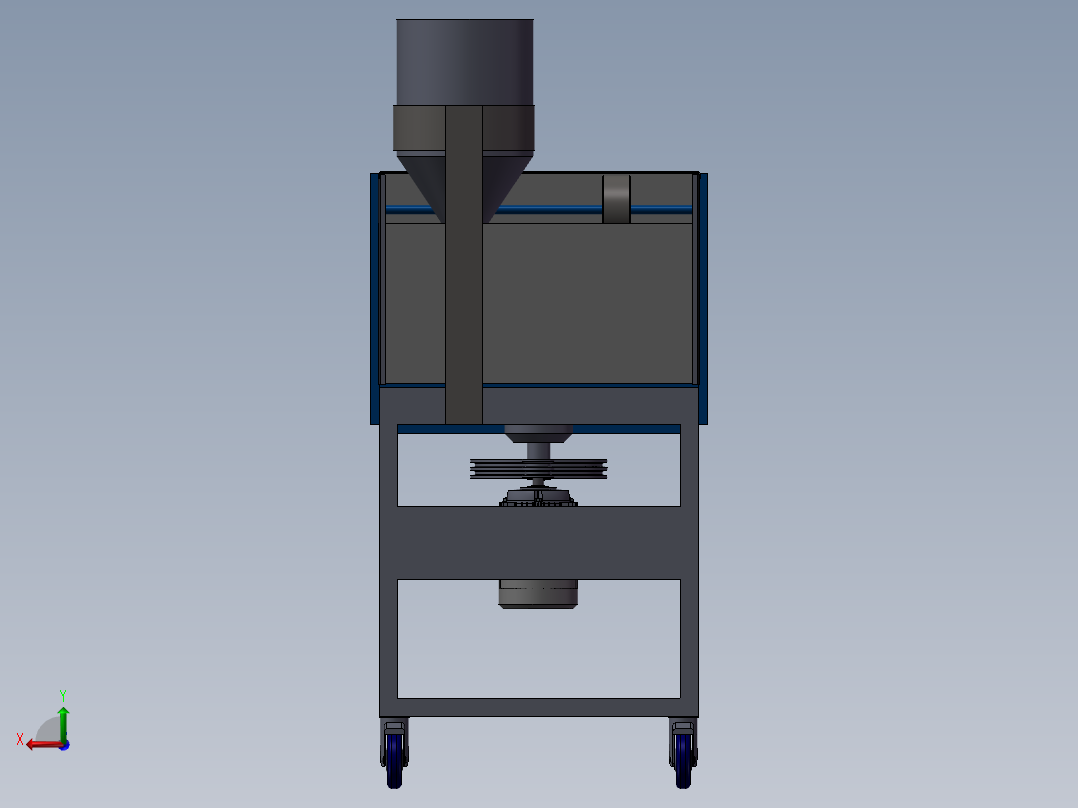转缸式发动机后视图