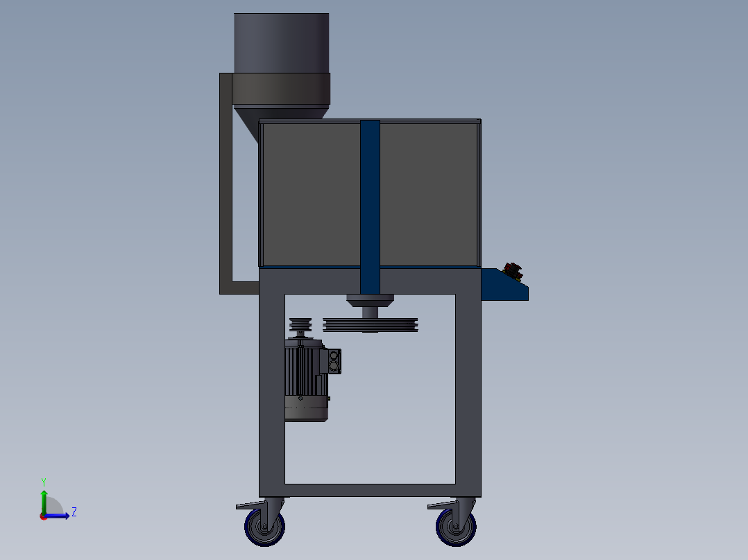 转缸式发动机左视图