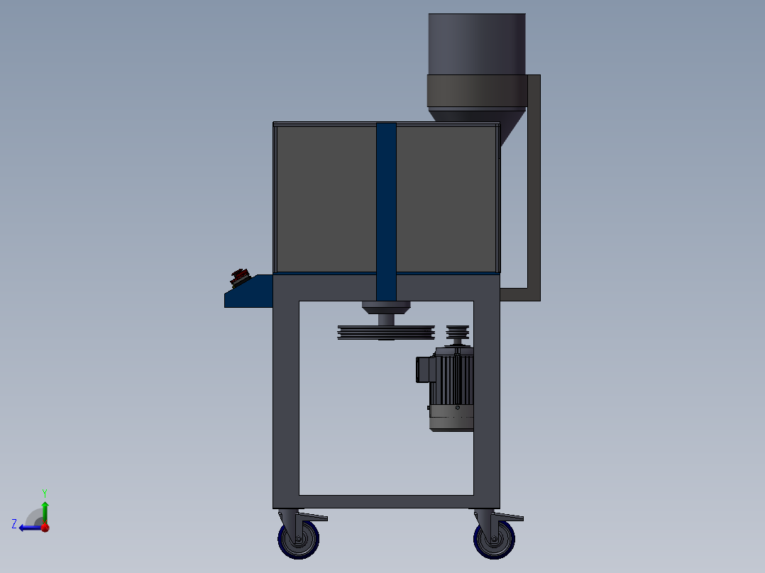 转缸式发动机右视图