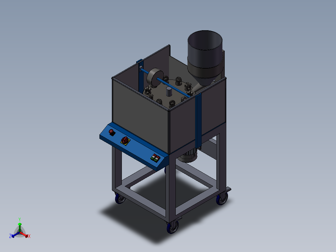 转缸式发动机正等轴测图