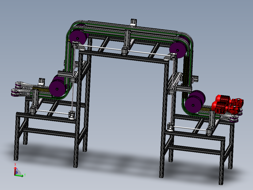 龙门式夹持提升机<span style='color: red'>3D</span>模型 Solidworks设计