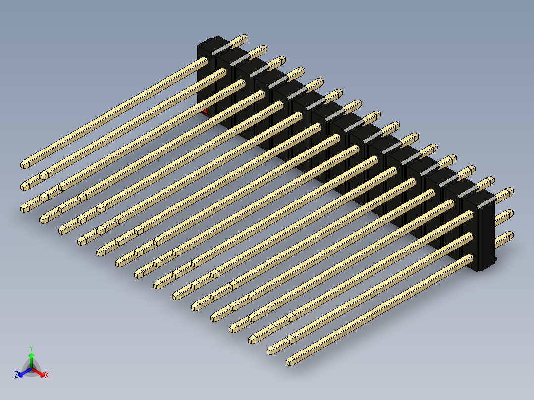 彩色公头100mil（2.54mm）系列-DS1021_black_3x15p_100mil_Type43_rev1.0