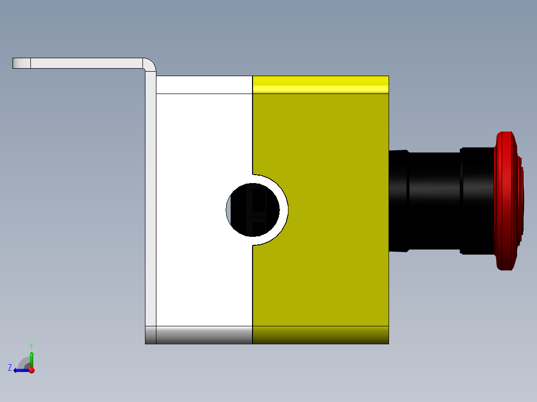 急停按钮盒组件（天逸）右视图