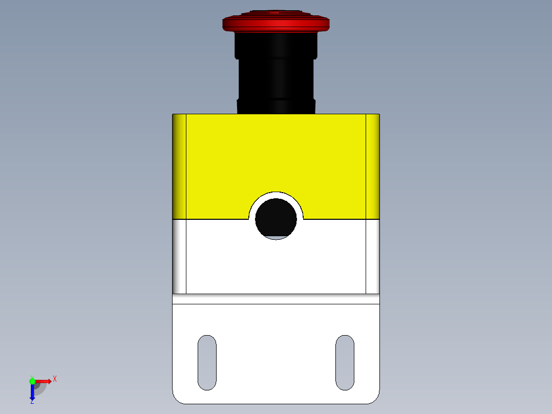 急停按钮盒组件（天逸）俯视图