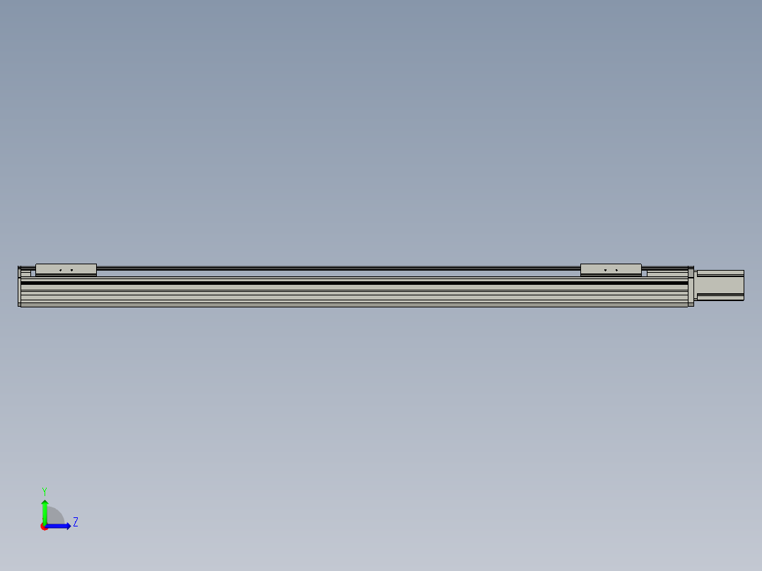 直线模组WG-LHA12-S1050-M设计图纸左视图