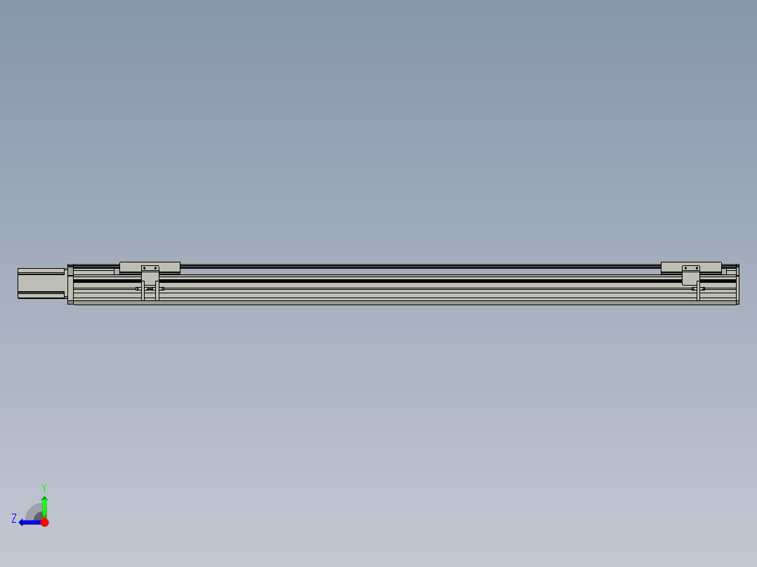 直线模组WG-LHA12-S1050-M设计图纸右视图