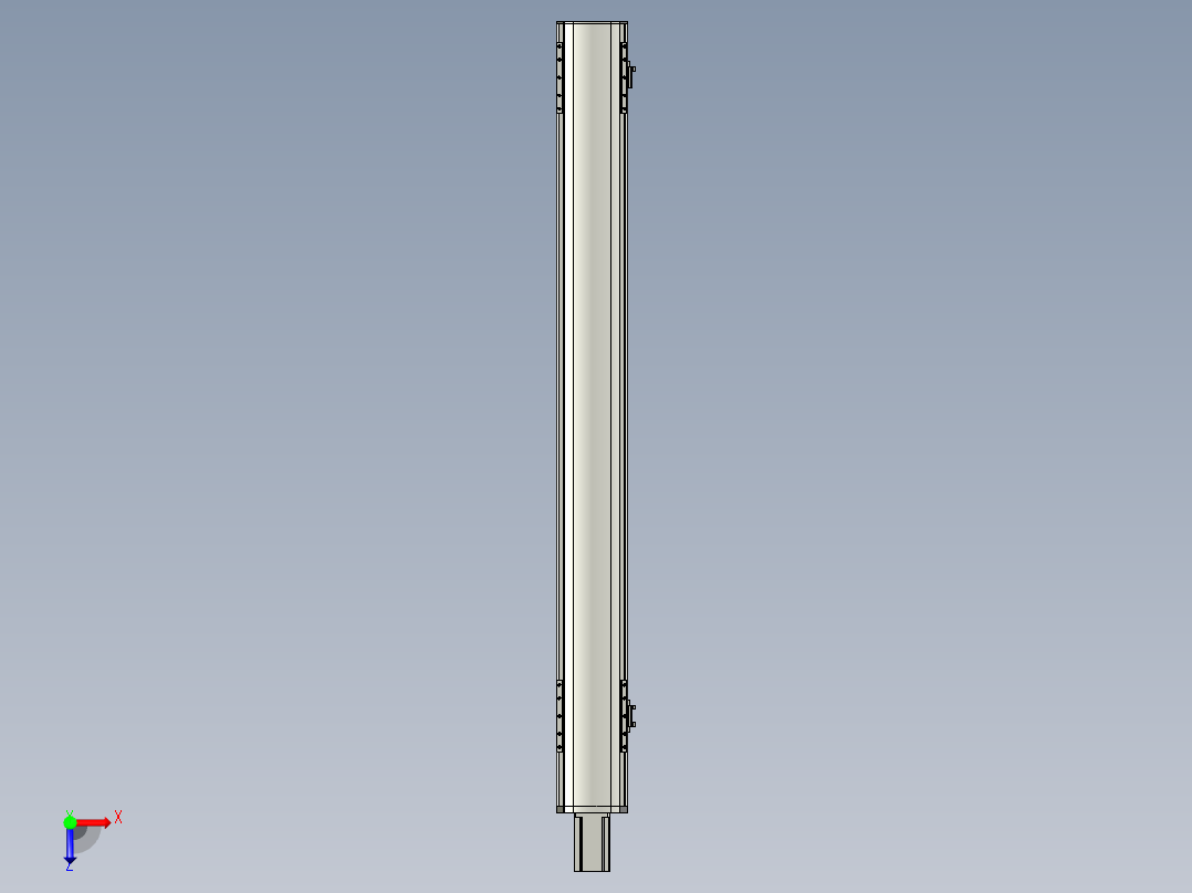 直线模组WG-LHA12-S1050-M设计图纸俯视图