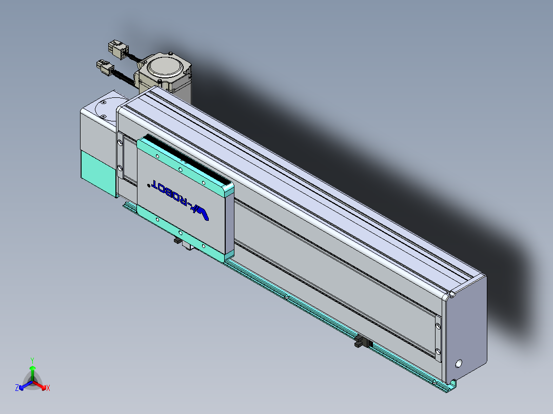 威洛博VBC同步带传动一无尘环境VBC14-L45-S300-BLD-ZP40-C3正等轴测图