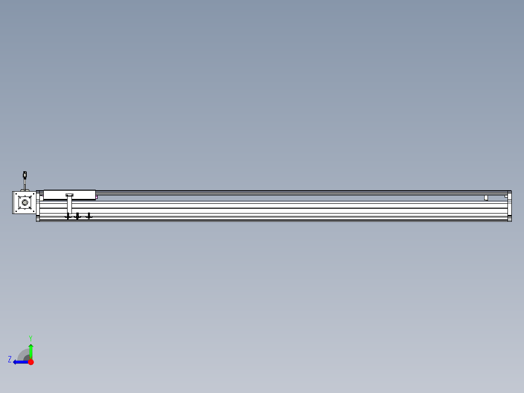 东锦同步带传动-直线滑台模组DH210B-L150-S1550-BL-P750W-C3右视图