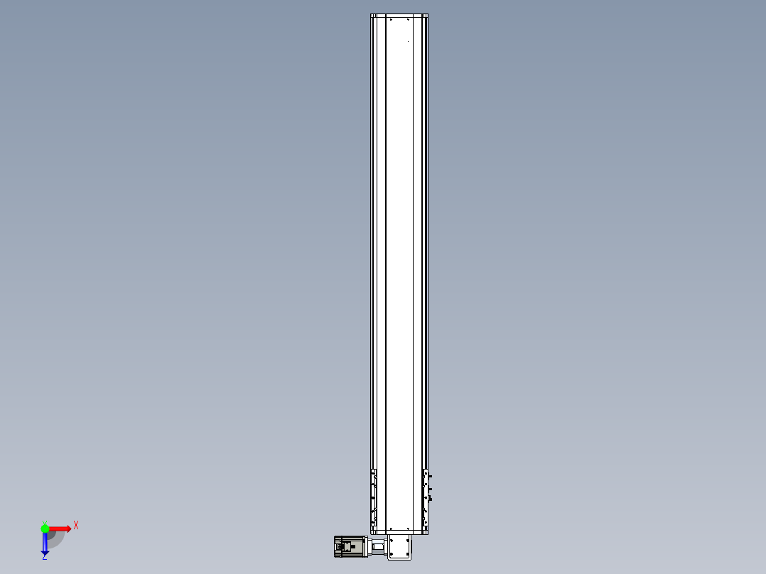 东锦同步带传动-直线滑台模组DH210B-L150-S1550-BL-P750W-C3俯视图