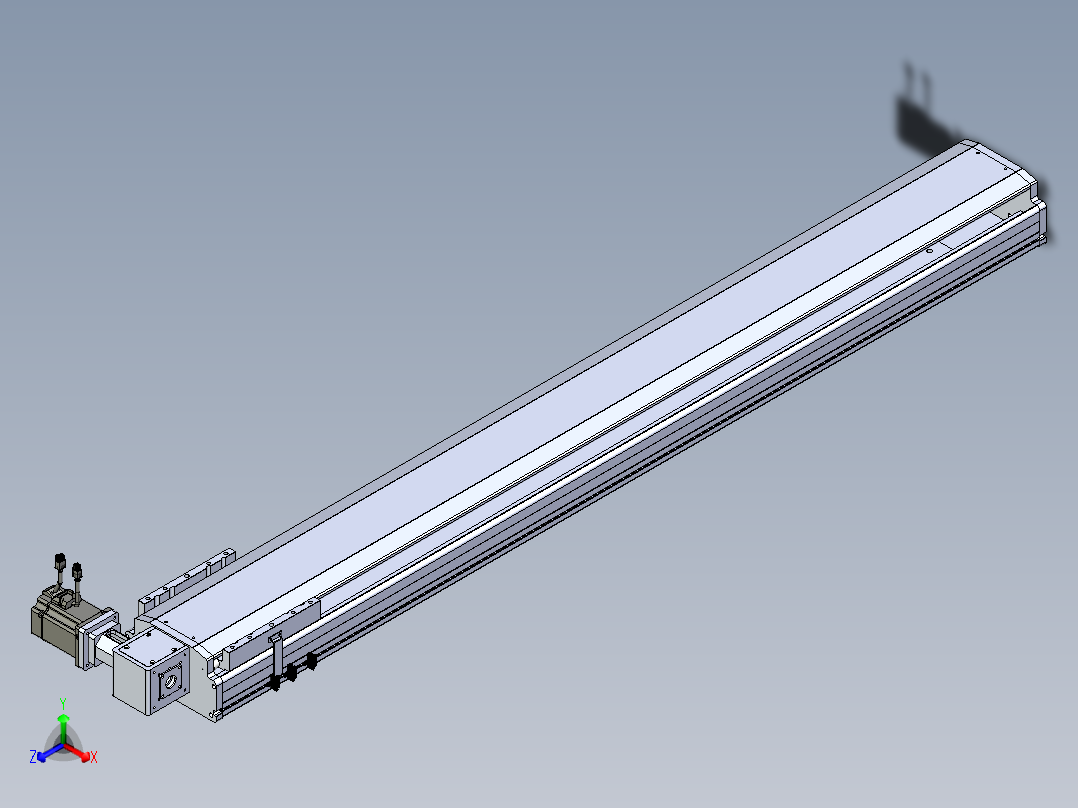 东锦同步带传动-直线滑台模组DH210B-L150-S1550-BL-P750W-C3正等轴测图