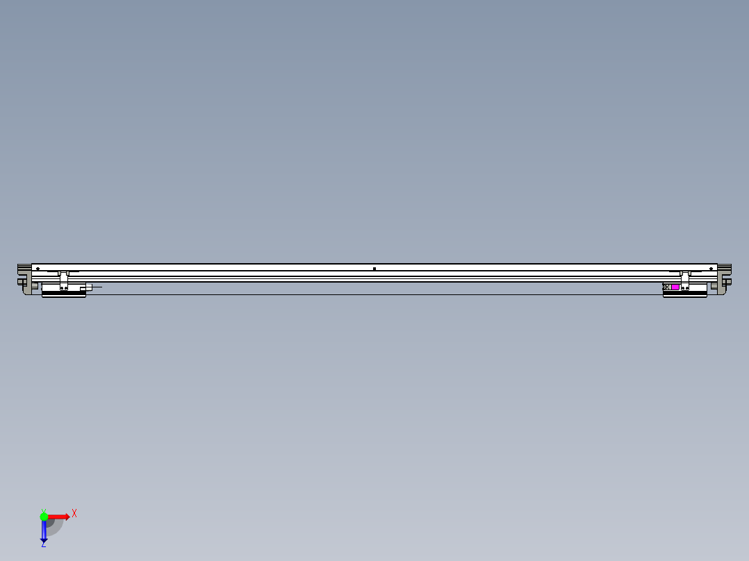威洛博VL系列直线电机模组-2VL14S1-S1400俯视图