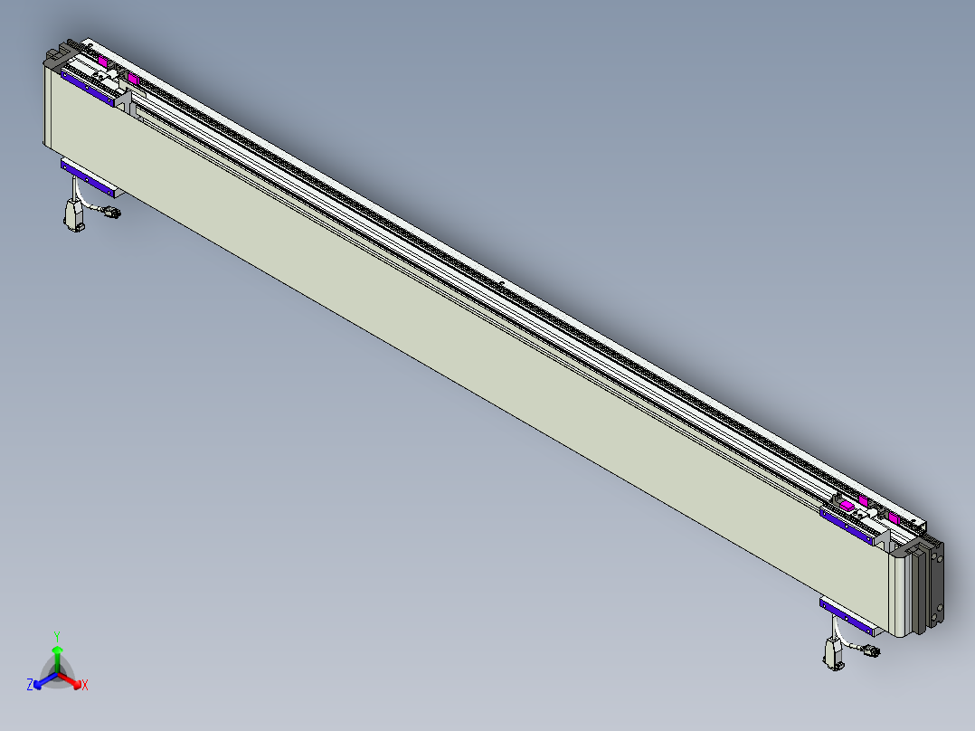 威洛博VL系列直线电机模组-2VL14S1-S1400正等轴测图
