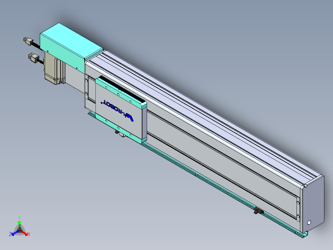 威洛博VBC同步带传动一无尘环境VBC14-L45-S450-BR-ZP40-C3正等轴测图