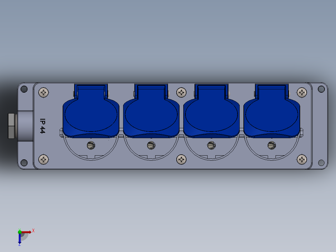 墙边插座俯视图