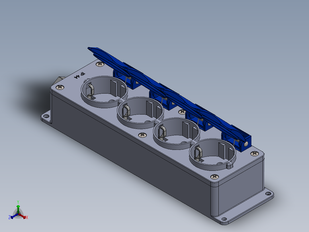 墙边插座正等轴测图