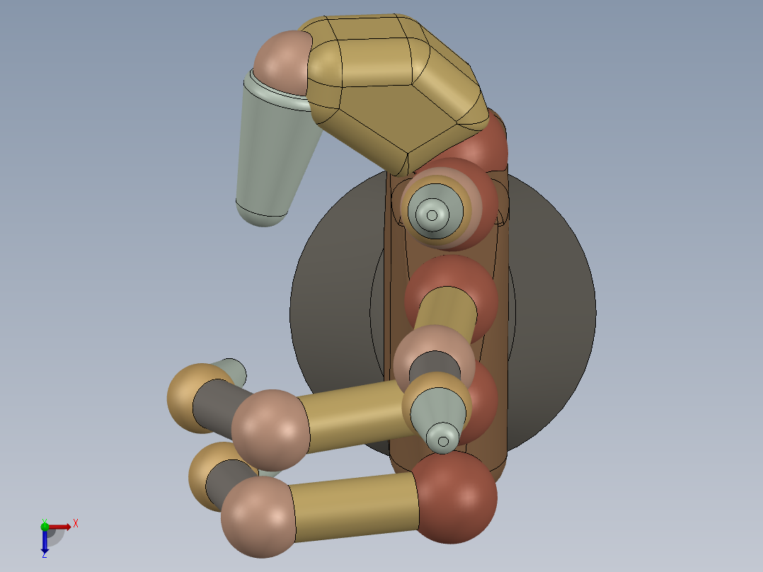 仿生机械手 (15)俯视图