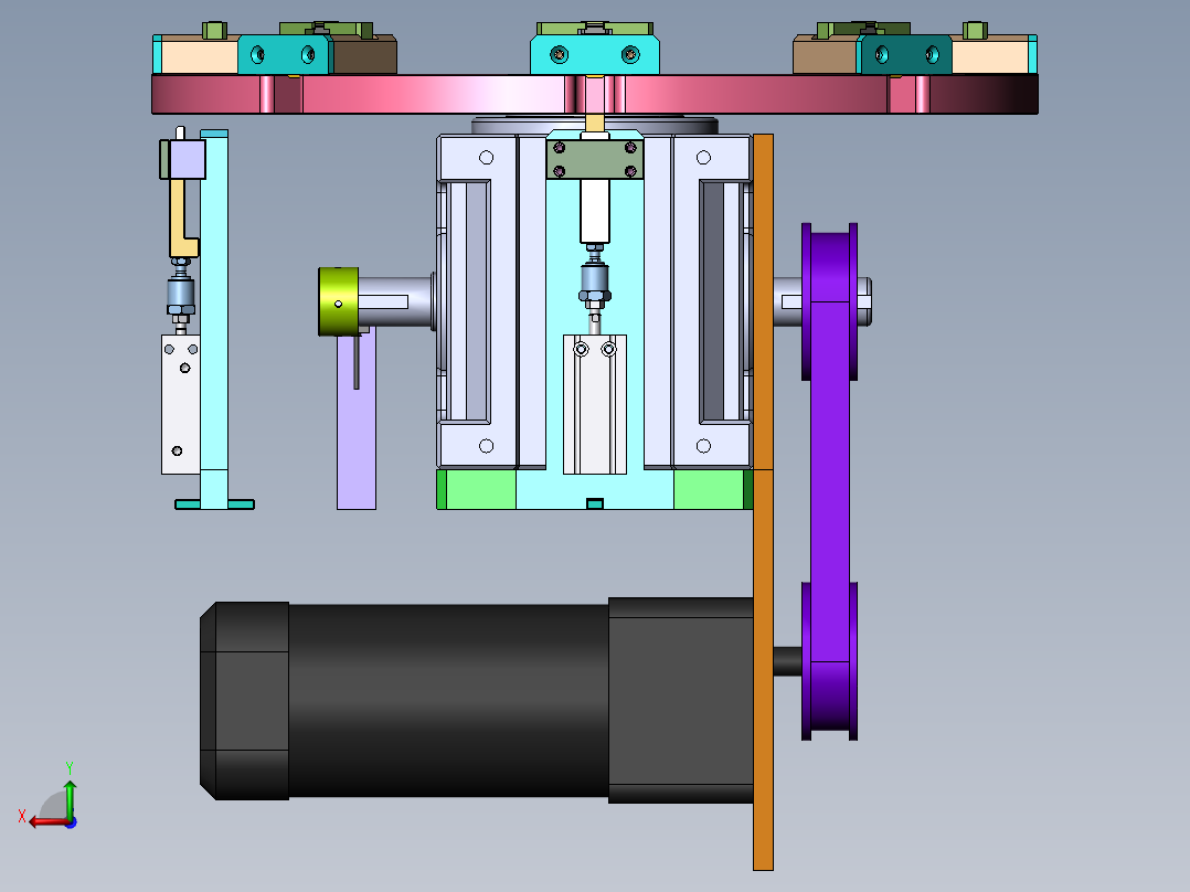 大转盘模组后视图
