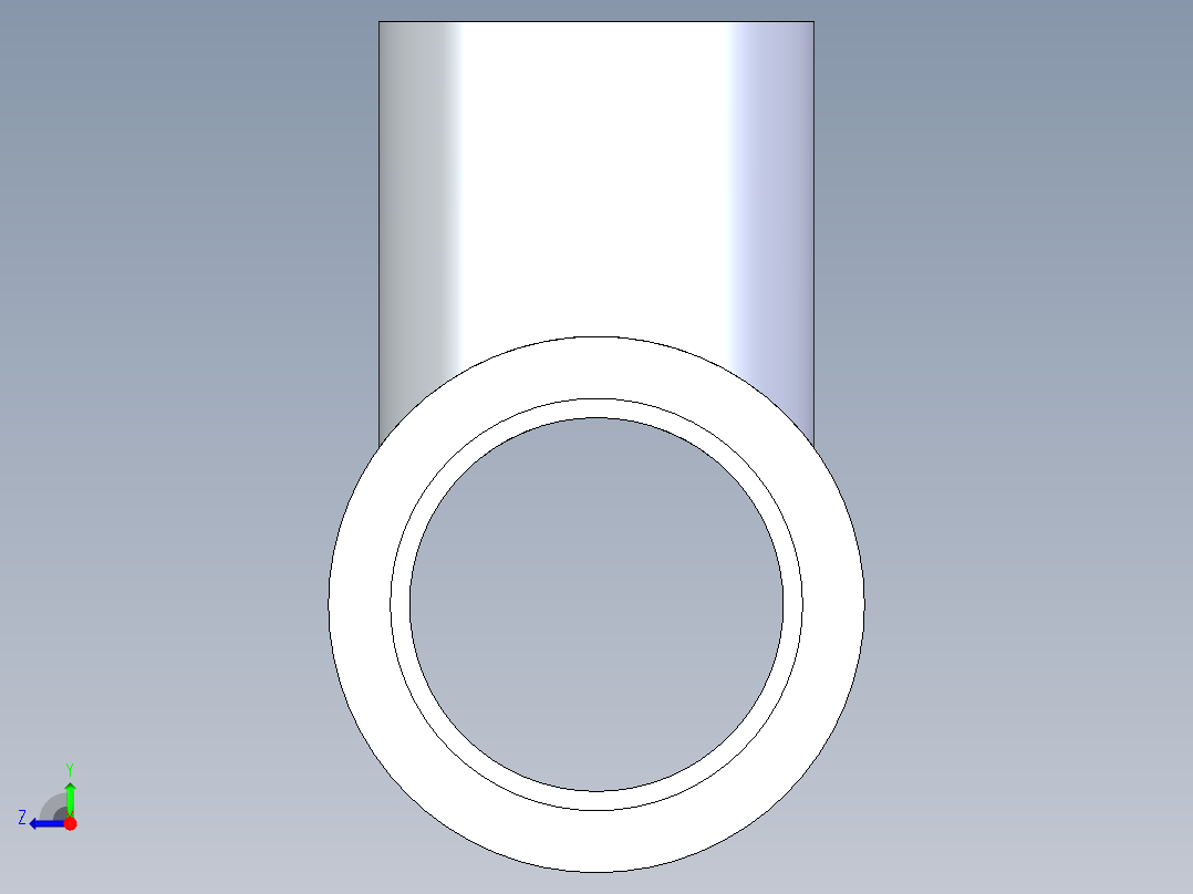 聚氯乙烯配件02-Sch80_ReducingTee_SxSxS_801-131_1in x 0.75in右视图