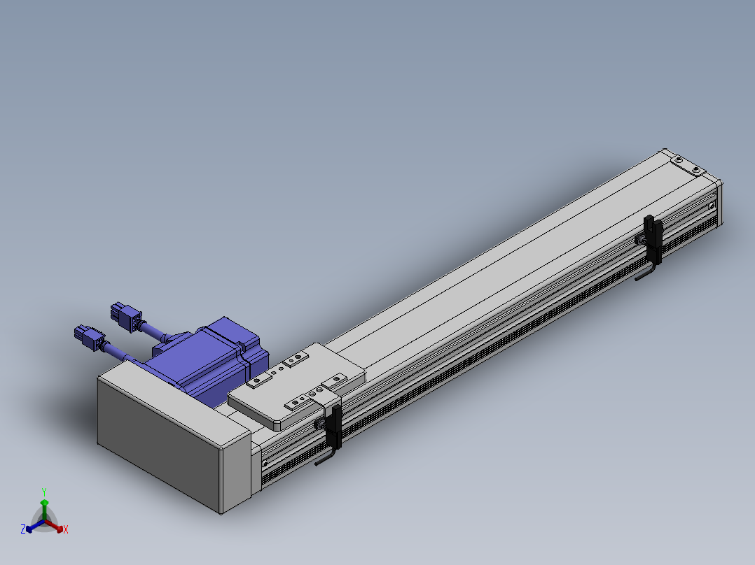 精密模组MY60-T10-350L-BR-P20B-C4-C正等轴测图